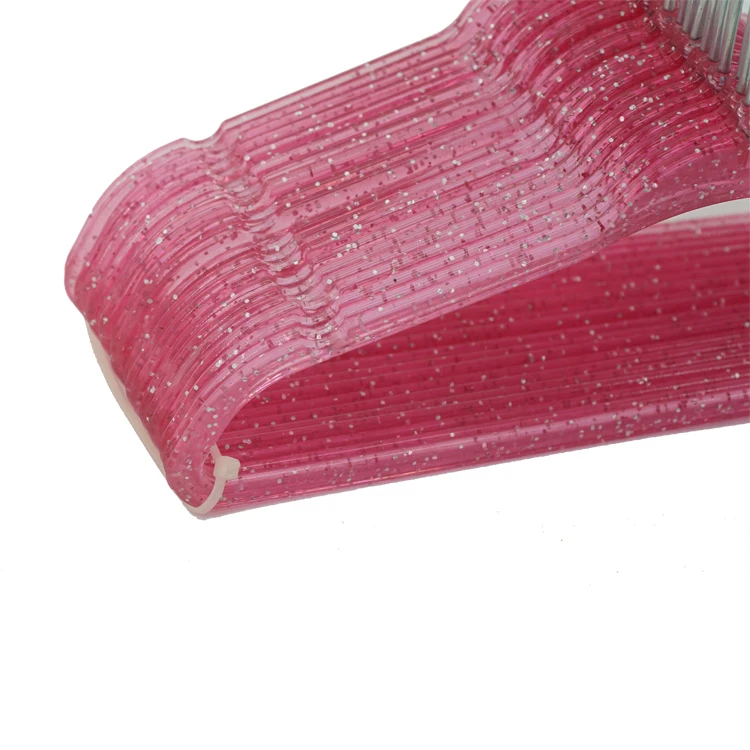 Sturdy Space Saving Triangles Glitter Transparent Crystal Seamless Clothes Hanger