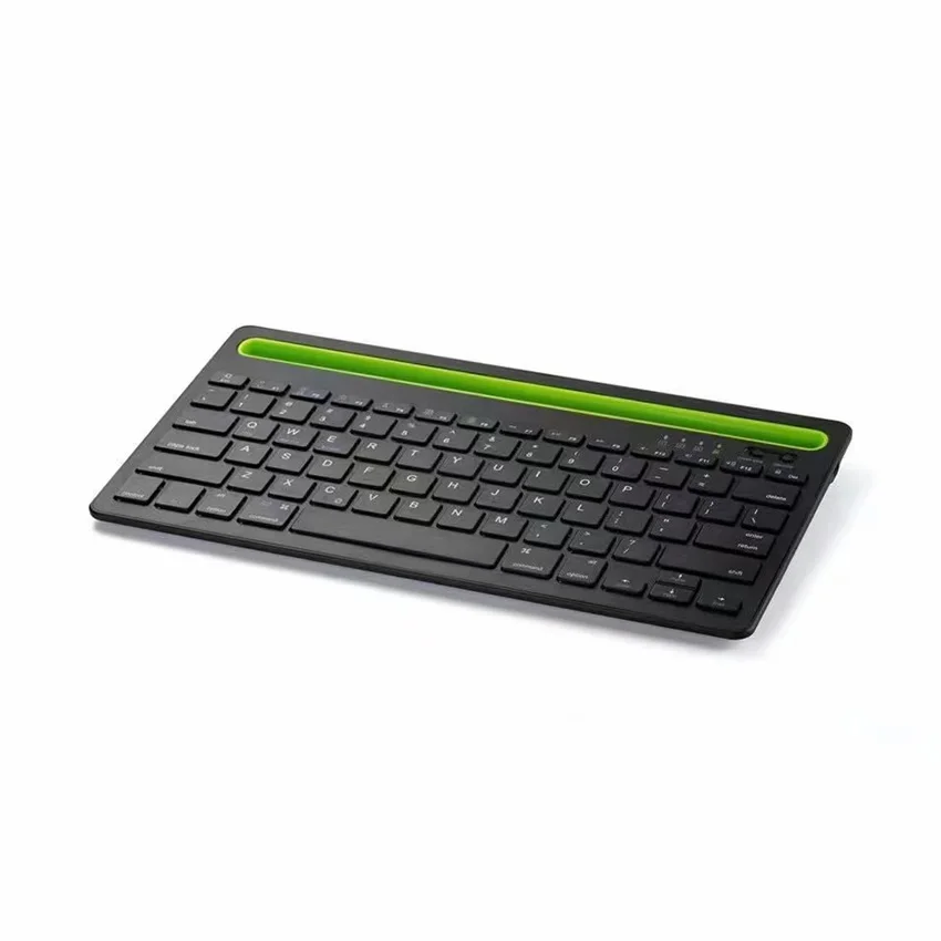 Factory Wholesale Customized ABS Dual Channel Rechargeable Multi Device BT Wireless Keyboard for Tablet PC Mobile Phones