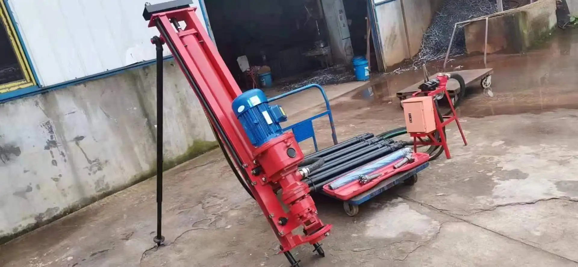 High Efficiency Pneumatic Shelf Drilling Rig for Quarry Engineering Tunnel Rock Drilling Outrigger DTH Drilling Rig