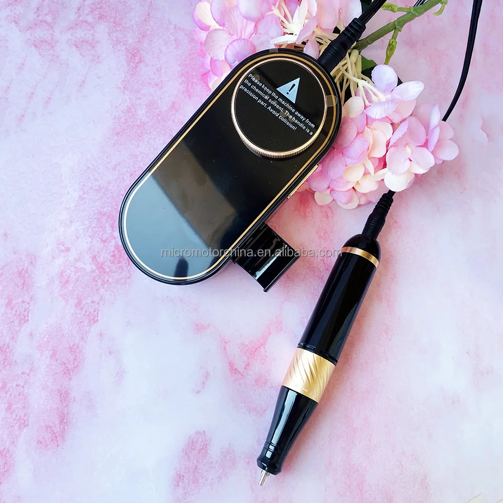 Nail Drill 35000rpm Professional Portable Electric Acrylic Nail Tools Kit Rechargeable Power Manicure Salon Electric Nail File