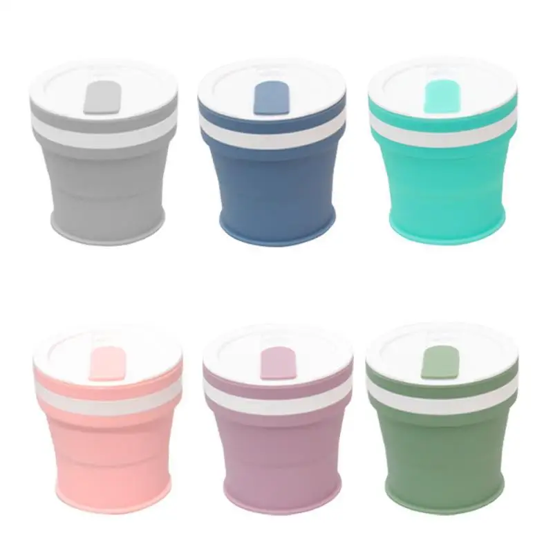 Customizable food grade silicone water cup portable heat-resistant and heat-resistant outdoor water cup