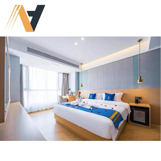 Factory Provide OEM ODM Elgent & Luxury Styles Bedroom Furniture Set Super 8 Project Top Quality US Market Hotel Best Western