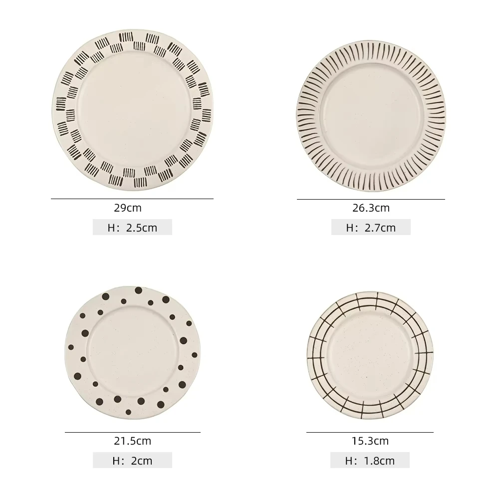 Modern style reusable cereal pasta bowls patterned with logo ceramic round food ceramic serving bowl restaurant