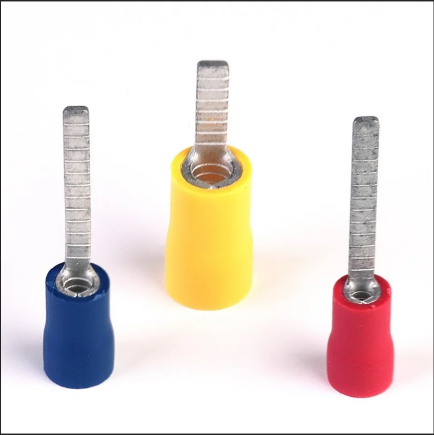 Pre-insulated Automotive Electrical Crimp Copper Brass Insulated Motor Wire Butt Ring Connectors Terminals