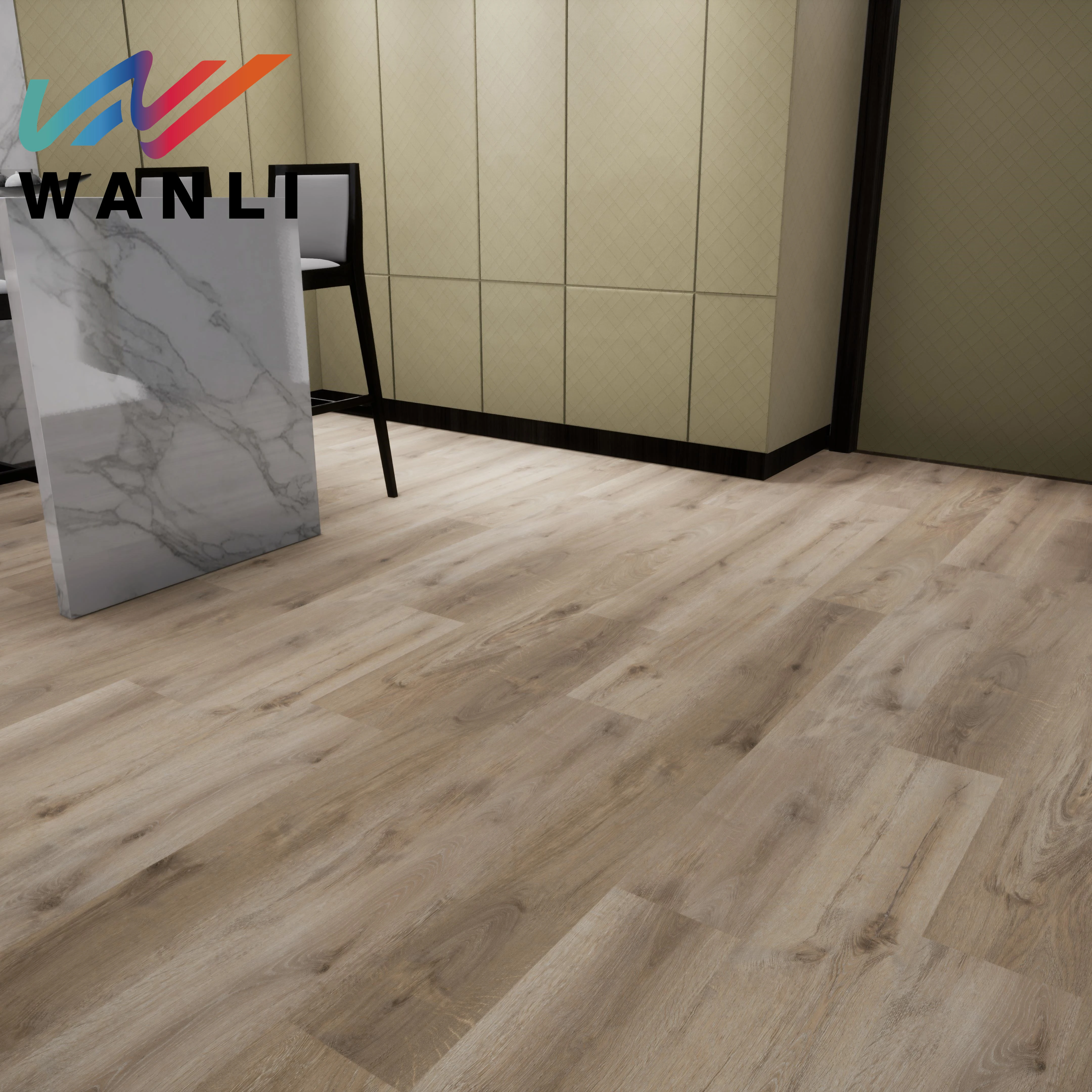 TAP & GO Water Proof SPC Flooring Hot Sell High Gross Square Edge Hybrid Flooring for Home Office no Formaldehyde PVC Flooring