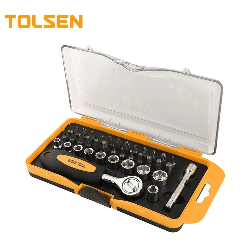 TOLSEN 20035 38pcs Professional Bit Wrench Tool Socket Set