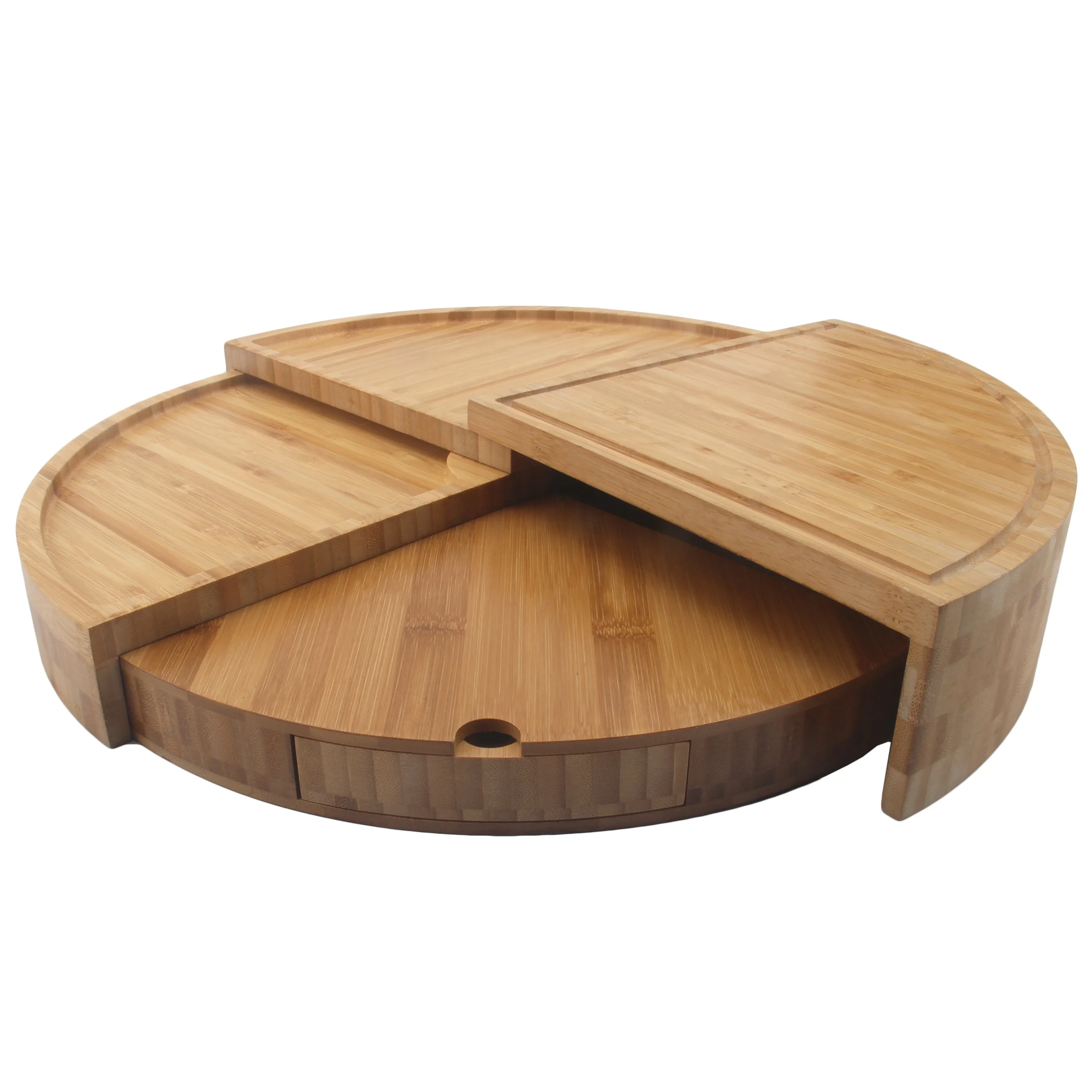 Hot Sale High Quality Collapsible Bamboo Cheese Board With Cheese Knife Set Serving Tray