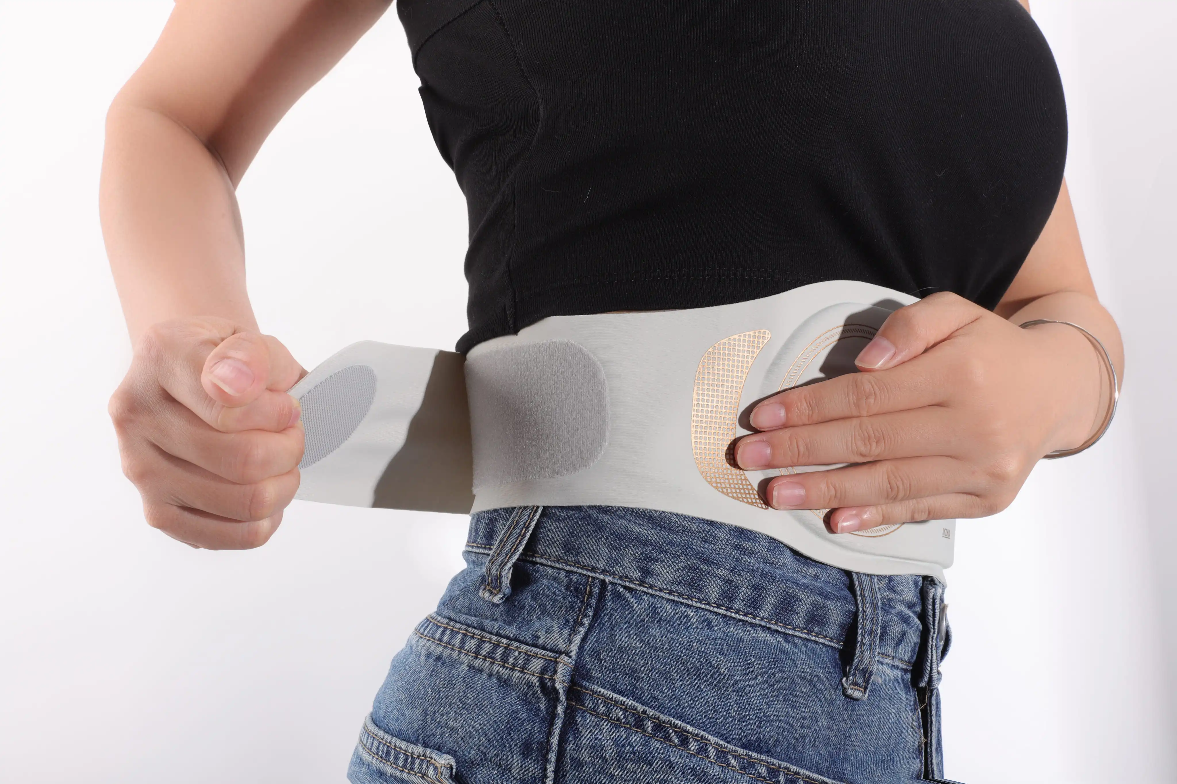 Women Girl Lady Menstrual Period Vibration Heating Warm Palace Waist Massager Cramps Portable Abdominal Pain Relief Belt