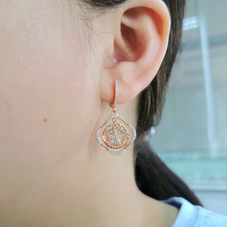 Royi New Style silver earrings 925 sterling White CZ Stone earrings women