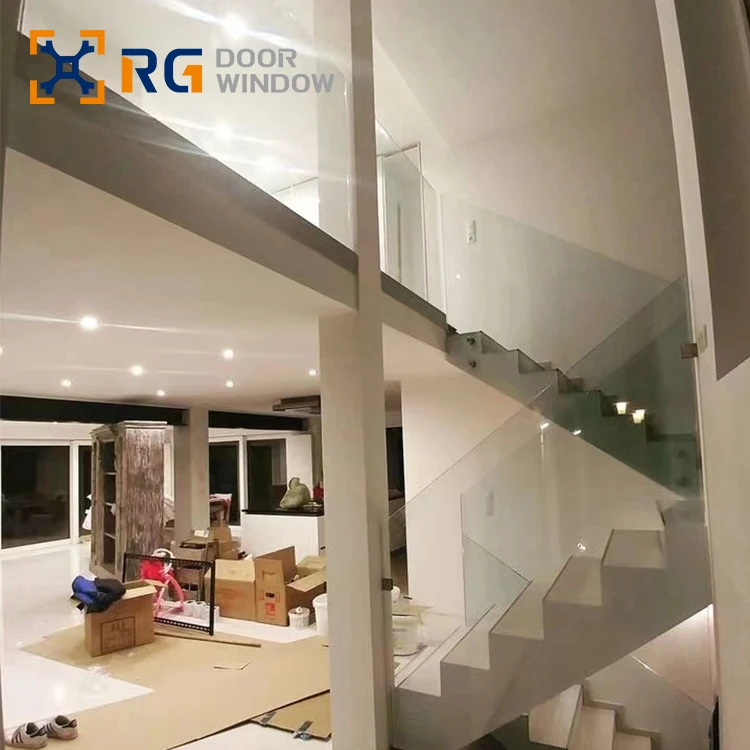 RG140 Invisible Frame Railing tempered exterior glass balcony railing outdoor balustrade