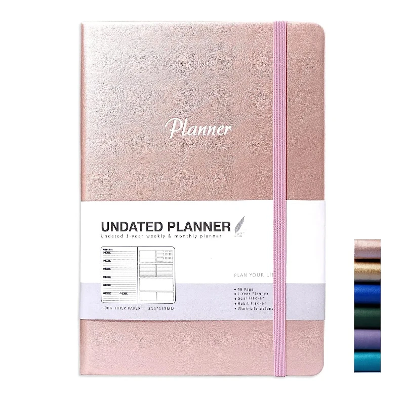 CAGIE Undated Planner эластичная лента с петлями закладки внутренний карман и застежка