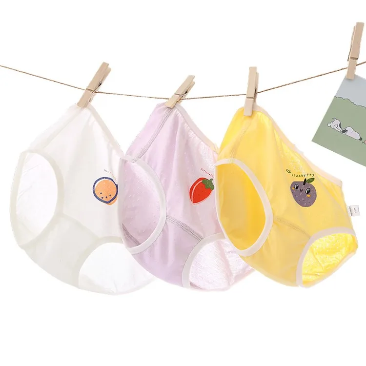 2024 Hot Selling Children Underwear 3 Pieces set organic cotton boxers for kids Kids Girls Briefs Panties Underwear