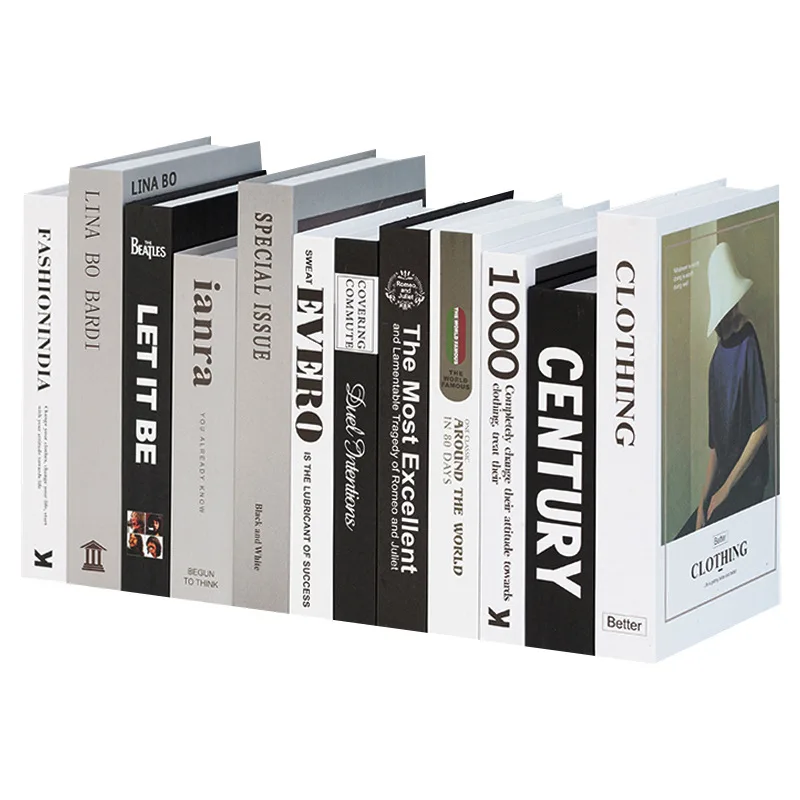 Wholesale Famous faux books for decorating  modern luxury books simulation decorative book