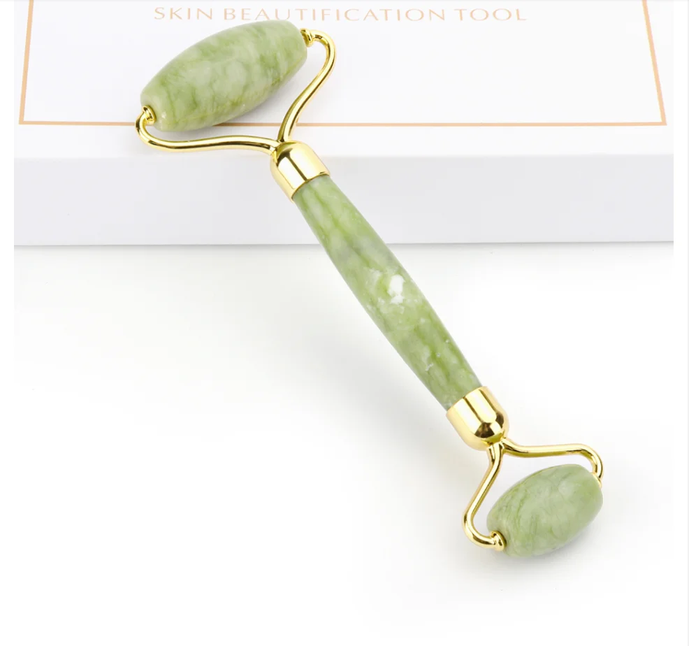 Private label manufacturer jade roller rose quartz for face massage facial roller