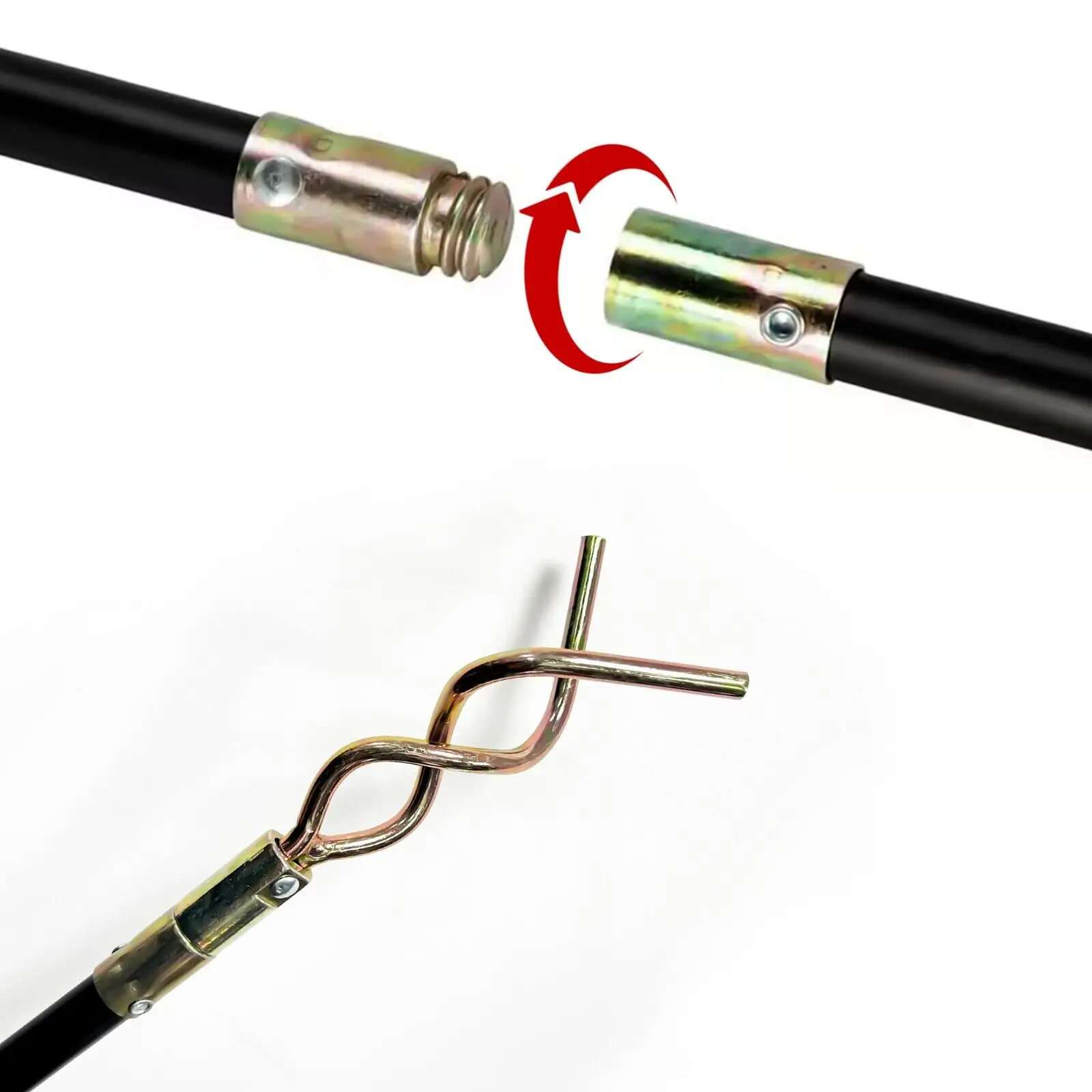 Hot Selling PP material 17MM Diameter Zinc Steel Thread 12PCS Drain Rod Kits