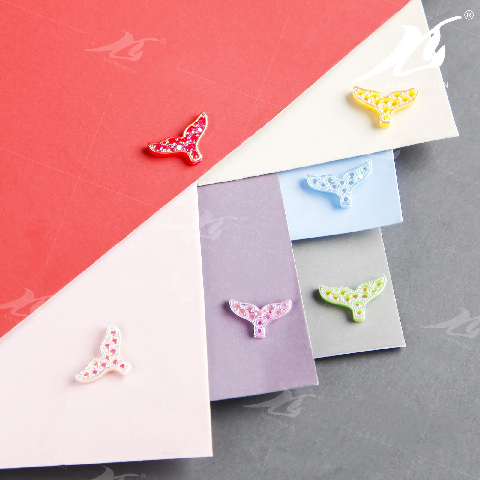 XIAO YI  Fish Tail Shape Jelly  Color DIY Multi Mixed Size Crystal Nail Art Rhinestone For Decoration Nail Sticker Nail Art