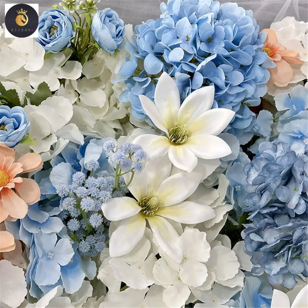 ev 139 Small Flower Wall D110 Blue Style Artificial Flower Wall Wedding Party Background Decoration High Quality