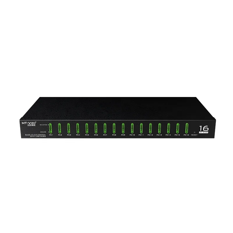 KVM Switch Mt-Viki Server Cabinet Auto Usb 16 Port Vga Remote Network Ip Kvm Switch For Surveillance Console