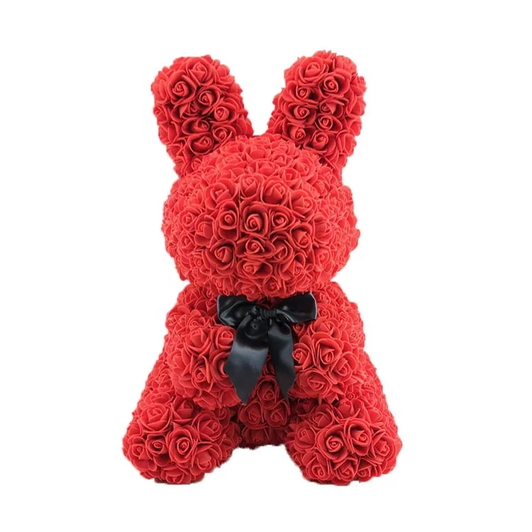Hot Selling Valentine Gifts Teddy PE Rose Flower Bear