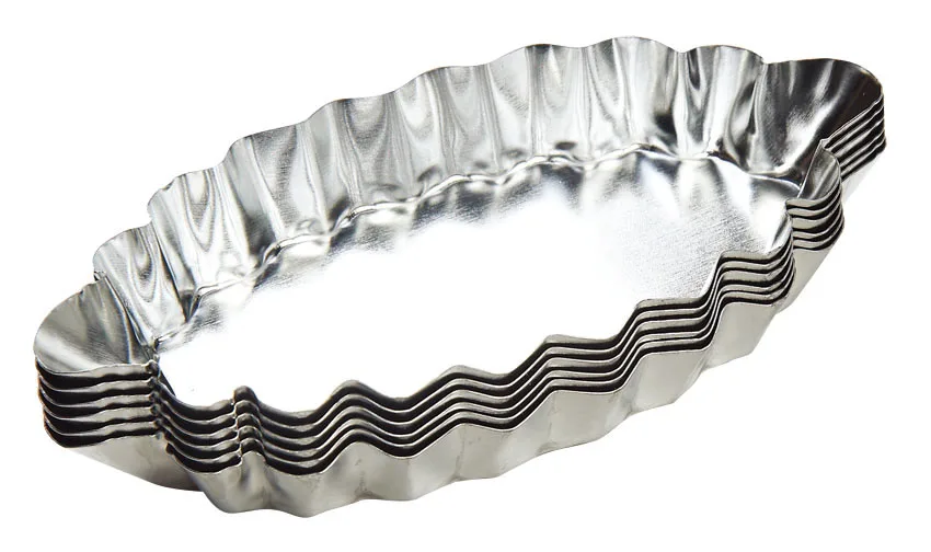 Amazon Hot Sale Tin Material Baking Tools Sailing Boat Shape Metal Egg Tart Mold