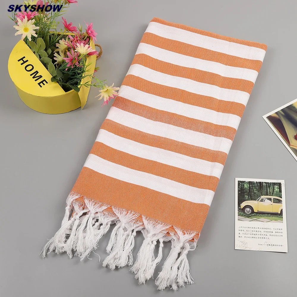 100% Cotton Bamboo Prewashed Pestemal Original Turkish Bath Beach Towel for SPA Beach Pool Gym and Bathroom