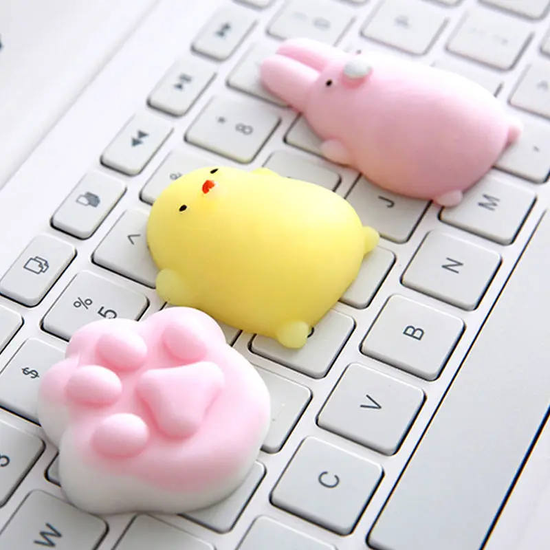S1768 Mochi Сжимаемый милый антистрессовый набор мягкие мини-животные Светящиеся в темноте детские