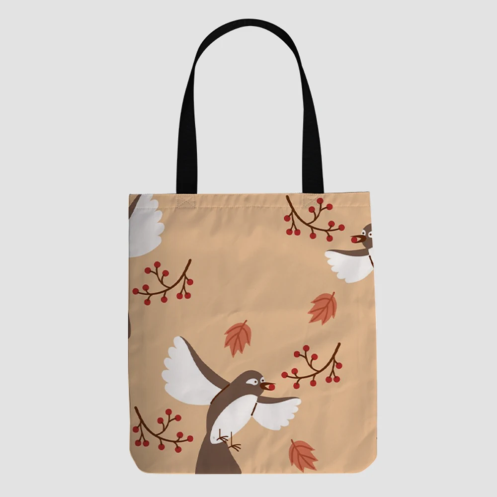 custom canvas hand shopping bags grocery clutch Leaves pattern handbags for luxury fashion trends for ladies men tote bag