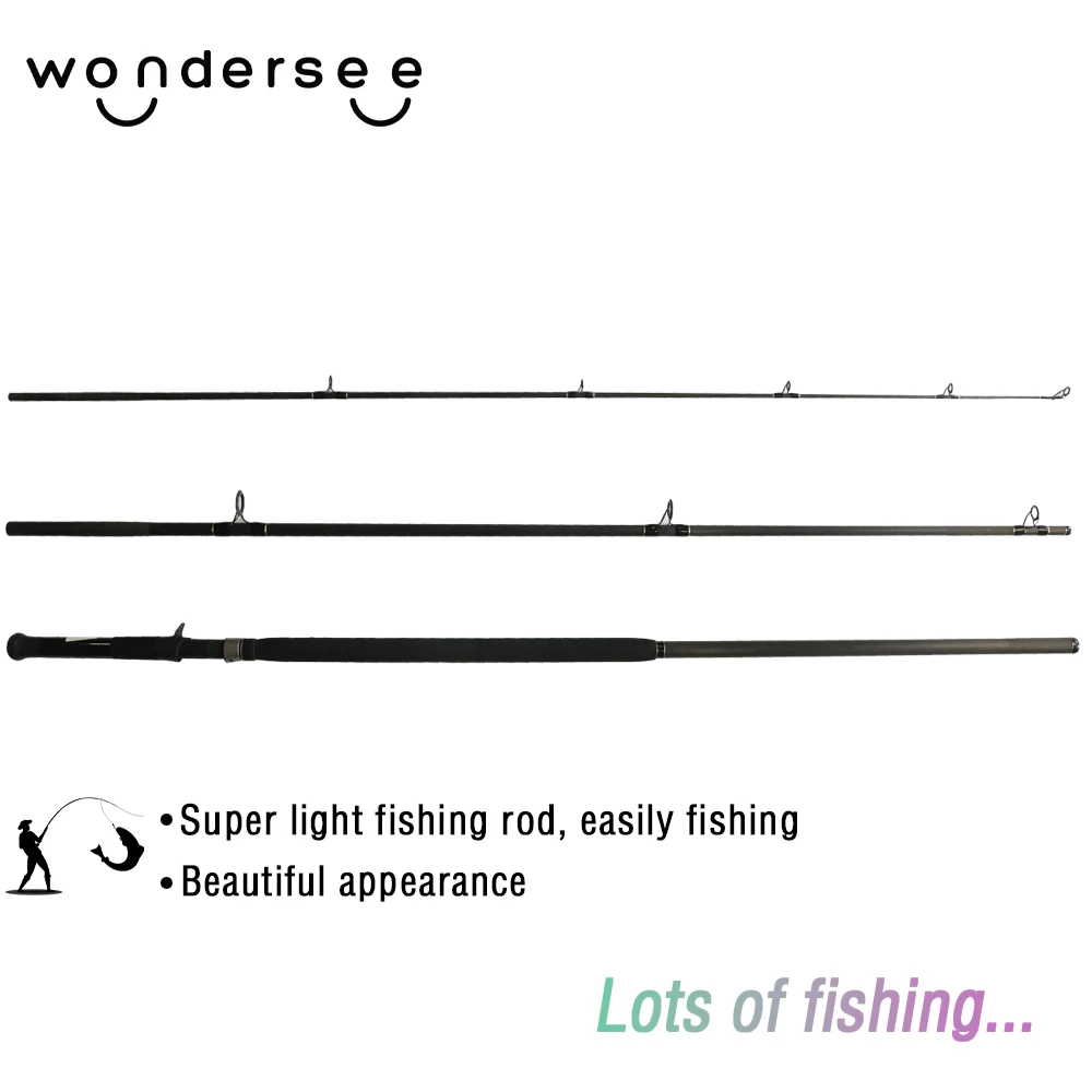 Wondersee OEM/ODM Factory High Carbon 3 Section Solid Glass Fiber Casting Reel Blank 4.2M Fishing Surf Rod
