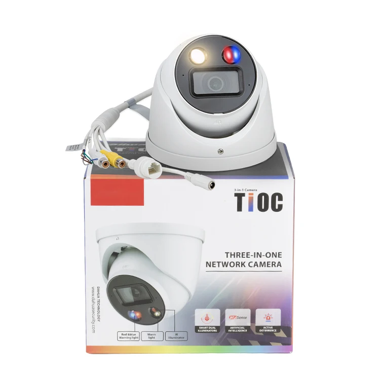 DH-IPC-HDW3849H-AS-PV 8MP Full-color Active Deterrence Fixed-focal Eyeball WizSense Network Security IP Camera