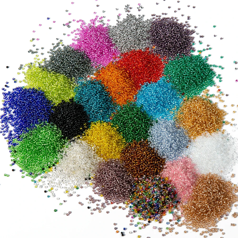 2MM Glass Seed Beads For Jewelry Making Crystal Lampwork Waist Beads For Charms Necklace Bracelet DIY Accessories 1000pcs/box