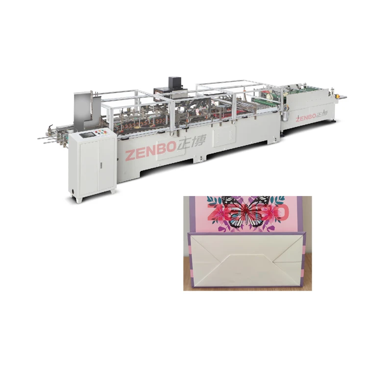 Semi automatic paper bag Bottom Gluing machine for 170-300gsm sheet paper ZB50B-2