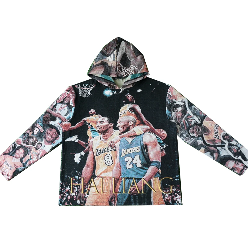 2023 New Design Custom Tapestry Hoodie Streetwear Clothes Manufacturer Plus Size Men Blanket Tapestri Hoodie