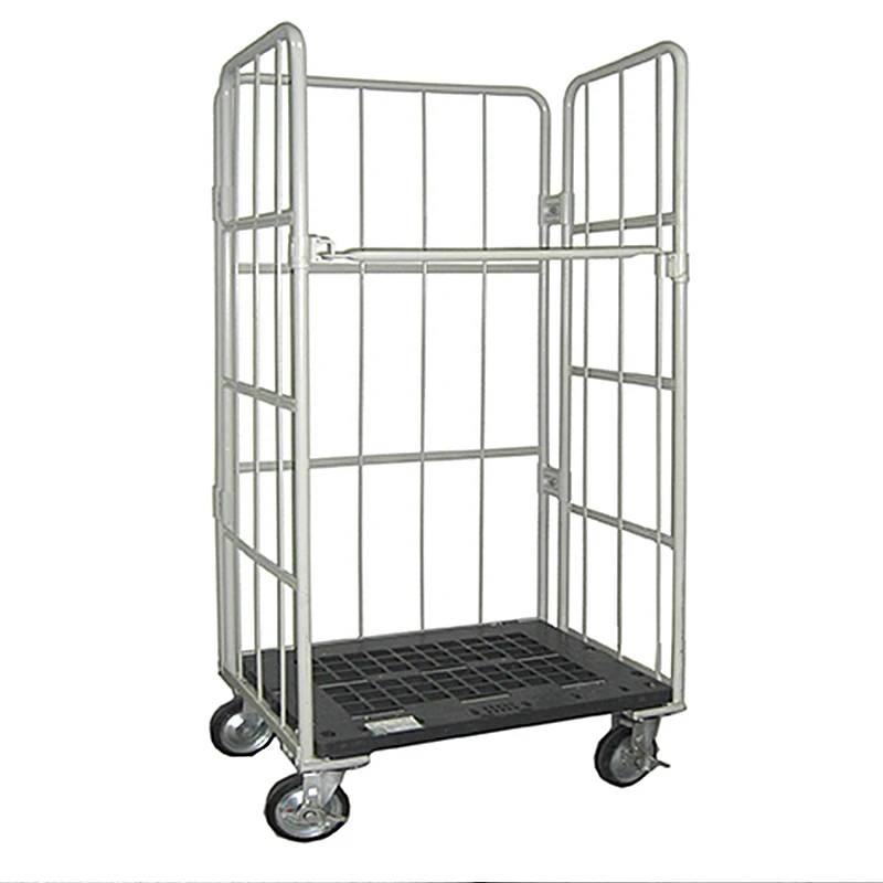 Custom Warehouse dolly Logistic cart wheel dollies 4 wheel collapsible warehouse heavy duty 500kg platform steel cart trolley