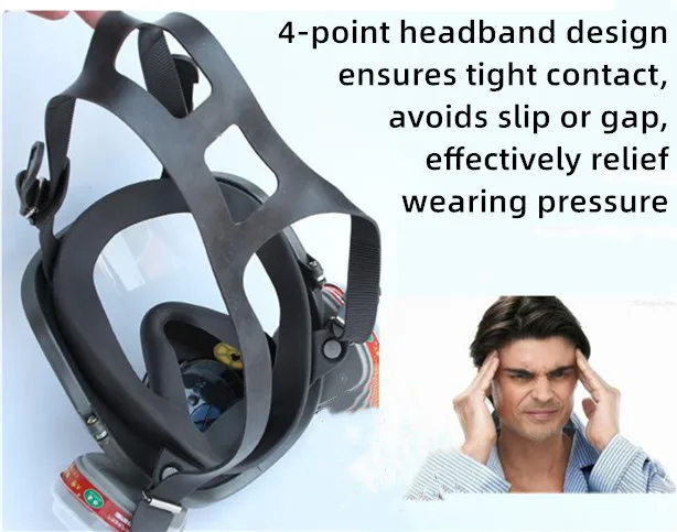  Химическая промышленная противогазовая силиконовая Безопасная рабочая маска на все лицо эквивалент 6800