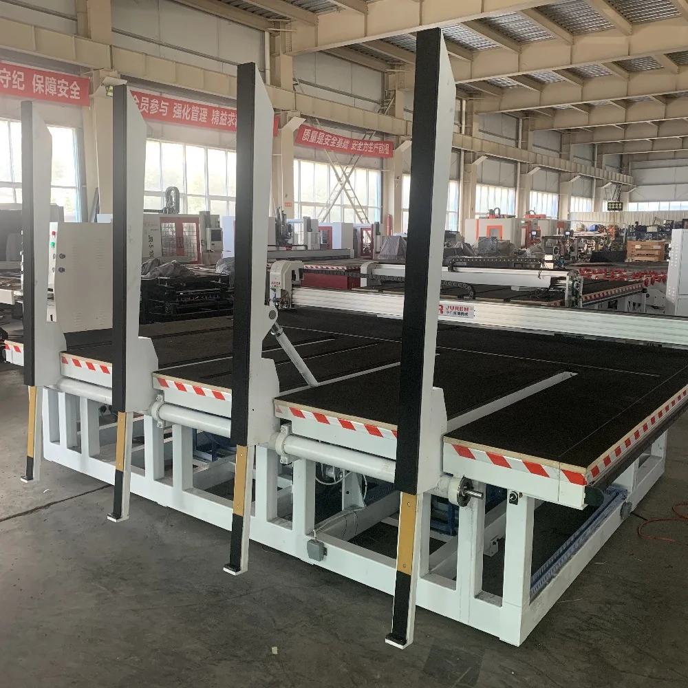 Industrial Glass Cutting  Machine CNC Machinery Cutter Cut Glass With Lifter Loading Cutting Table Automatic