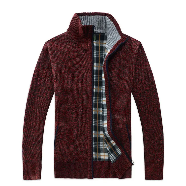Популярный горячий дизайн зимний Кардиган мужские свитера удобный мужской свитер с длинным