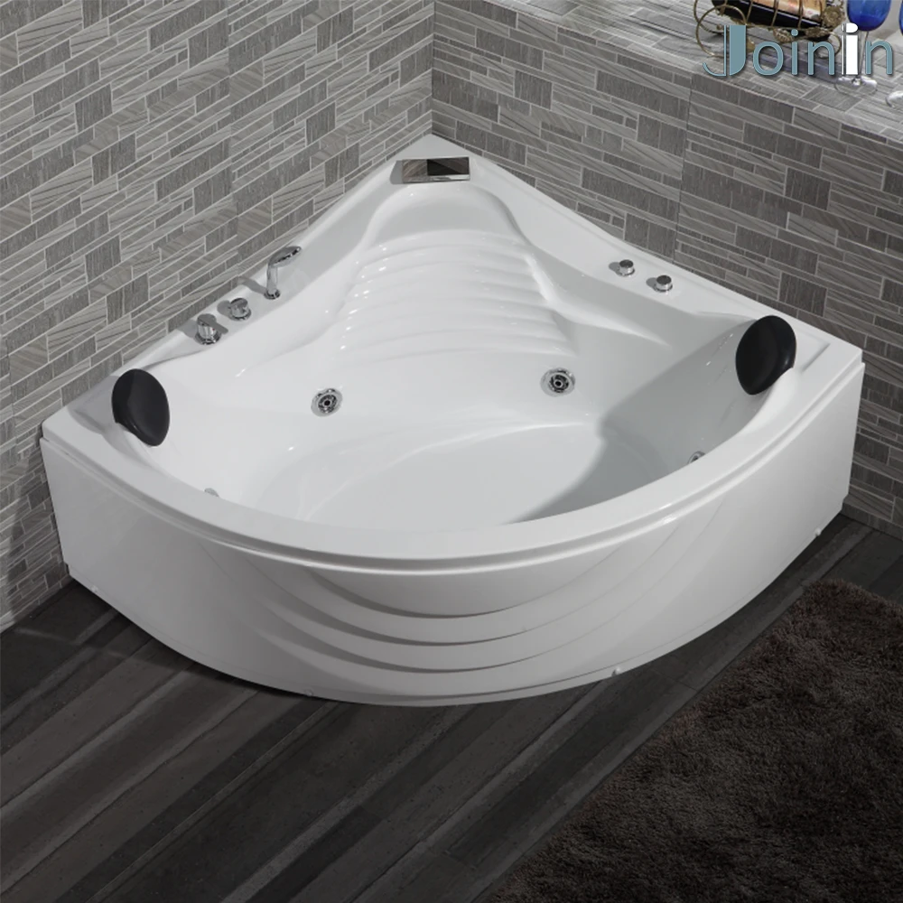 Freestanding Bathtub cheap triangle shaped design 2 person shower acrylic massage drop in bathtub bathroom tub