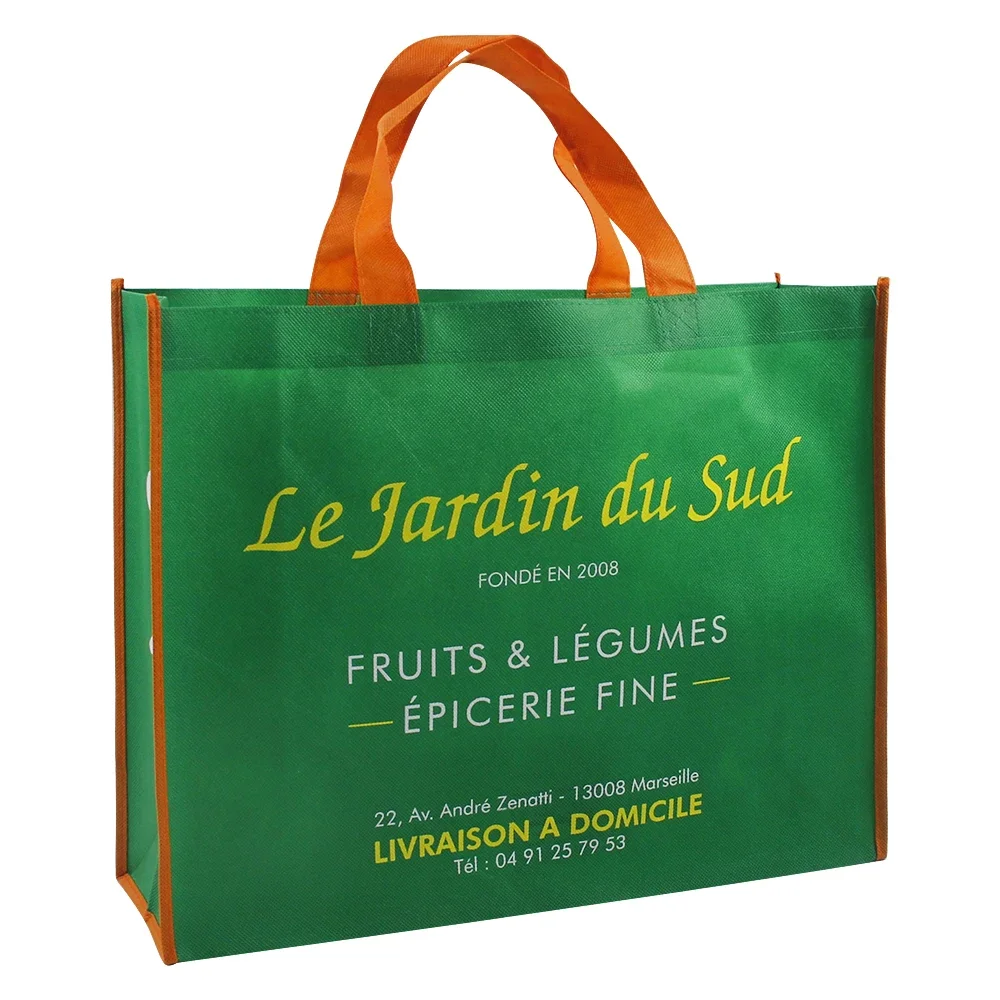 Wholesale Custom Color Spunbond Pla Nonwoven Shopping Bag Reusable Promotional Grocery Bag Eco Non-woven Fabric Bag