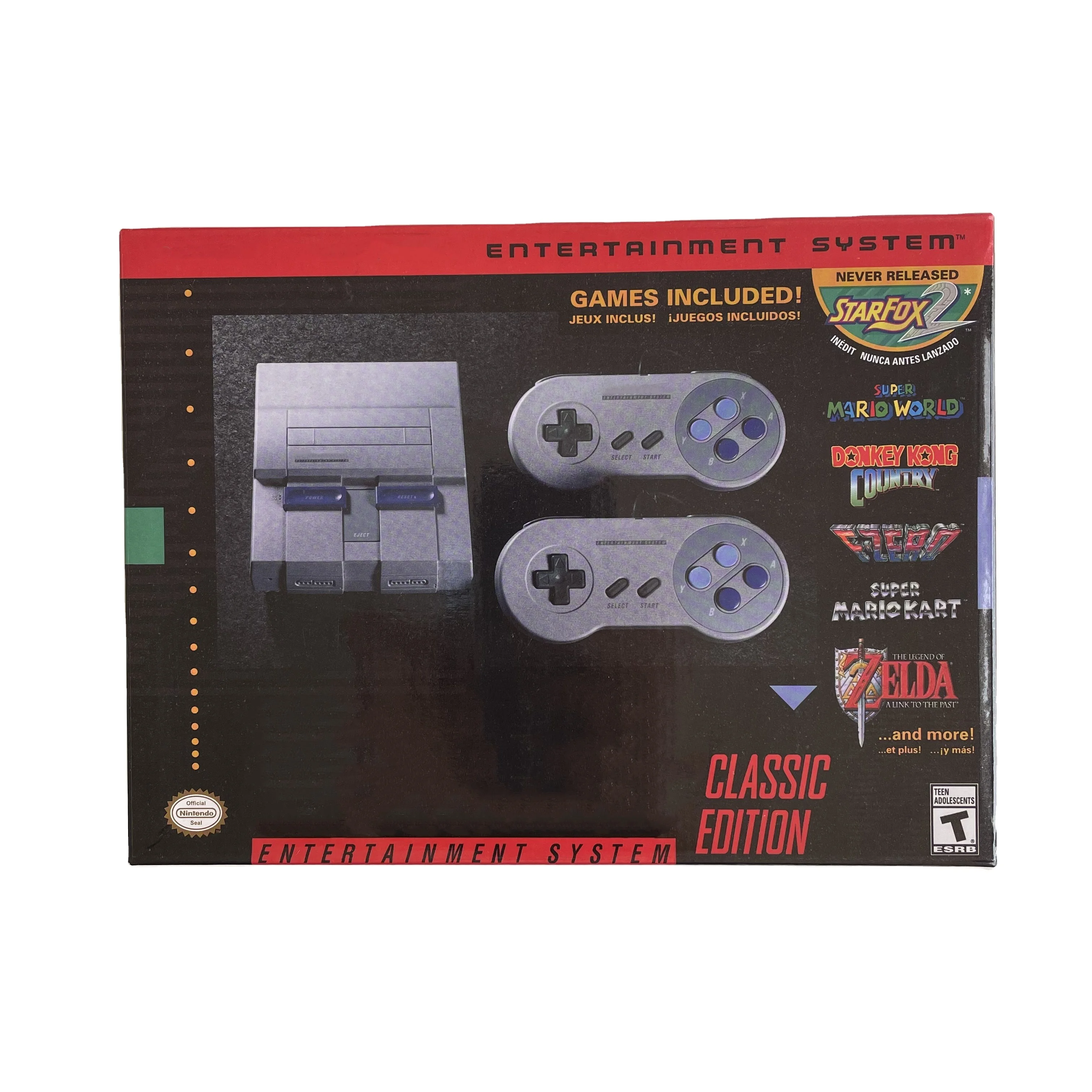 With 21 game!! For Super Nintendo classic  game console