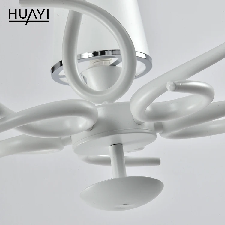 HUAYI Hot Sale Modern Simple Style Dining Room Metal Glass Indoor Decoration Chandelier