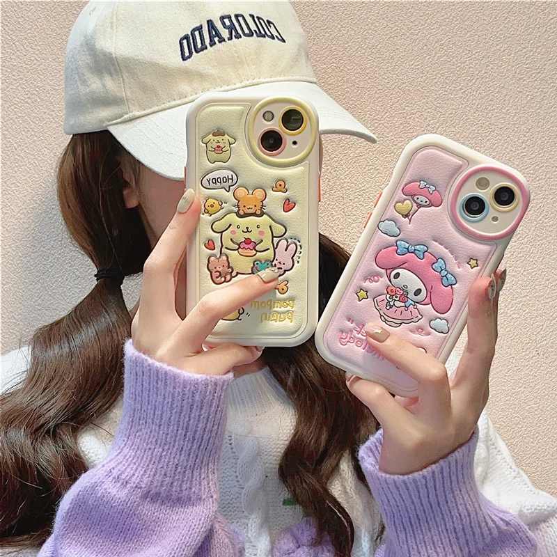 Sanrioed hot selling Japanese design cute cartoon phone cases my melody pochacco Kuromi clear tpu mobile phone case  YY218