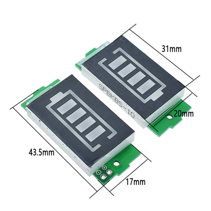 1/2/3/4/6/7/8s Lithium battery meter display module  three string LED lithium battery indicator board