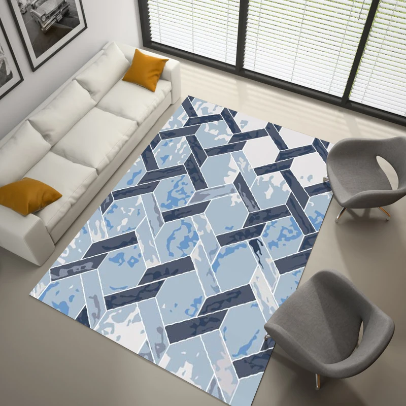 Factory supply 100% polyester colorful 3d area rugs carpets living room luxury