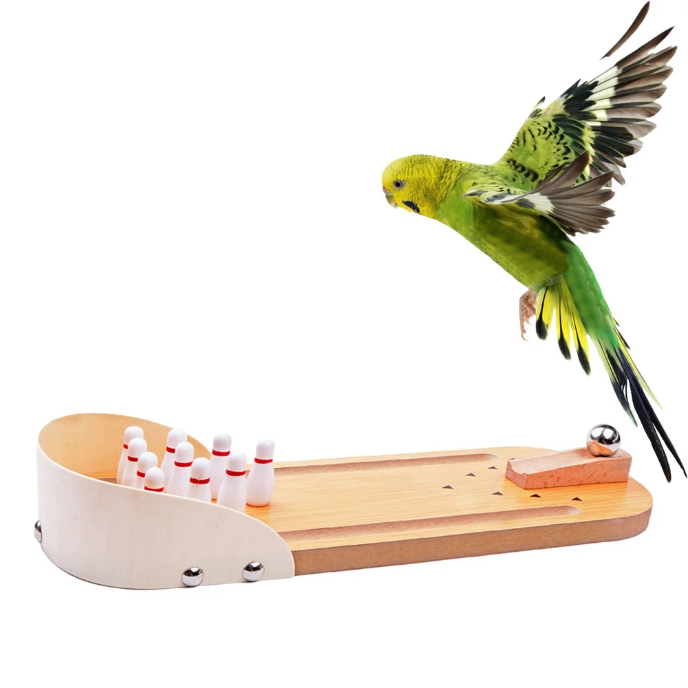 Classic Desk Ball Set,  Home Wooden Desktop Bowling Games Mini Bowling Game//