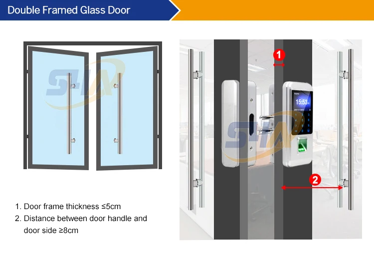  Semiconductor sensor Fingerprint Glass Door Lock wireless swing door lock