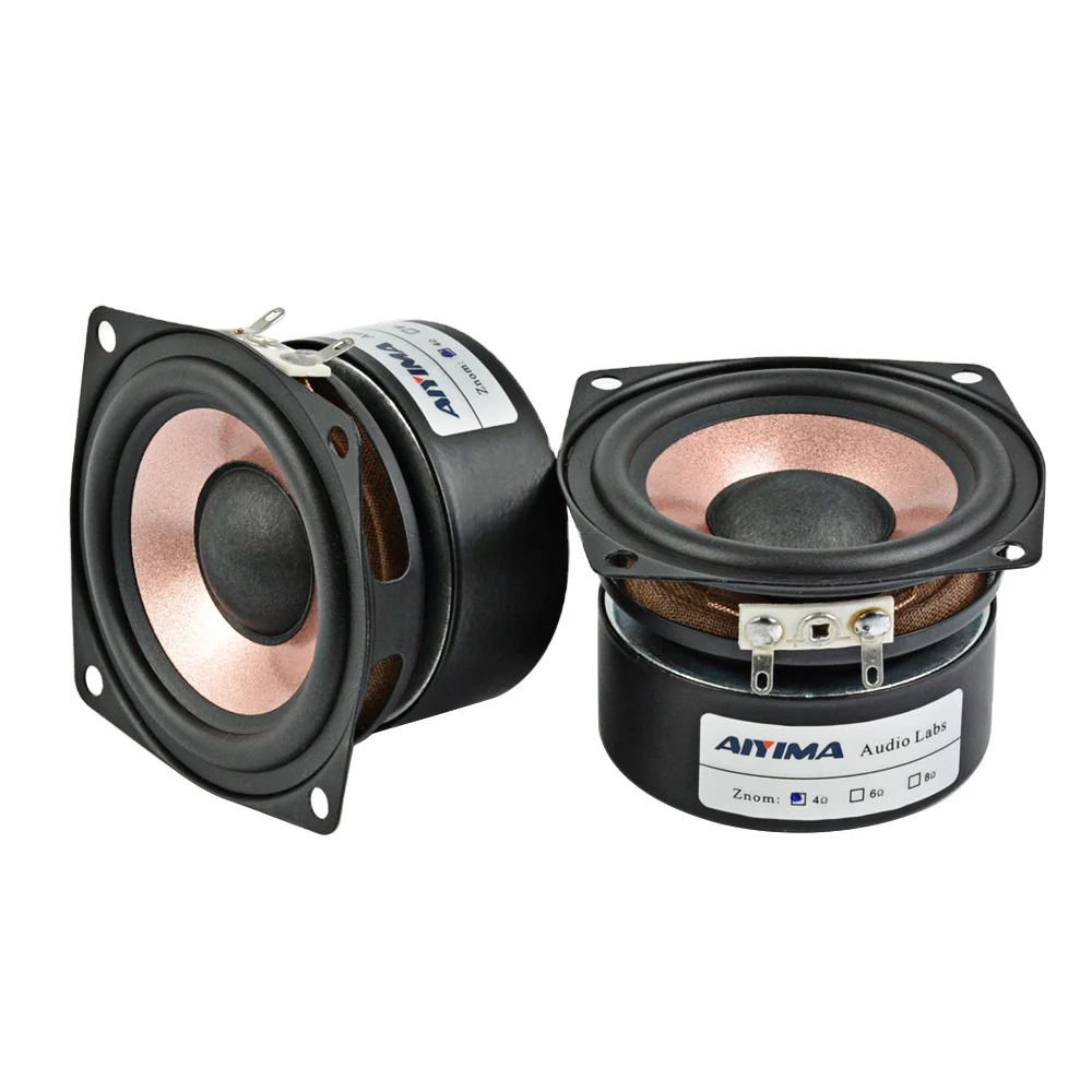  AIYIMA 2 шт. 5 дюймовый аудио динамик 4 Ом 8 HIFI Настольный Полнодиапазонный Высокочувствительный Громкоговоритель 8-15