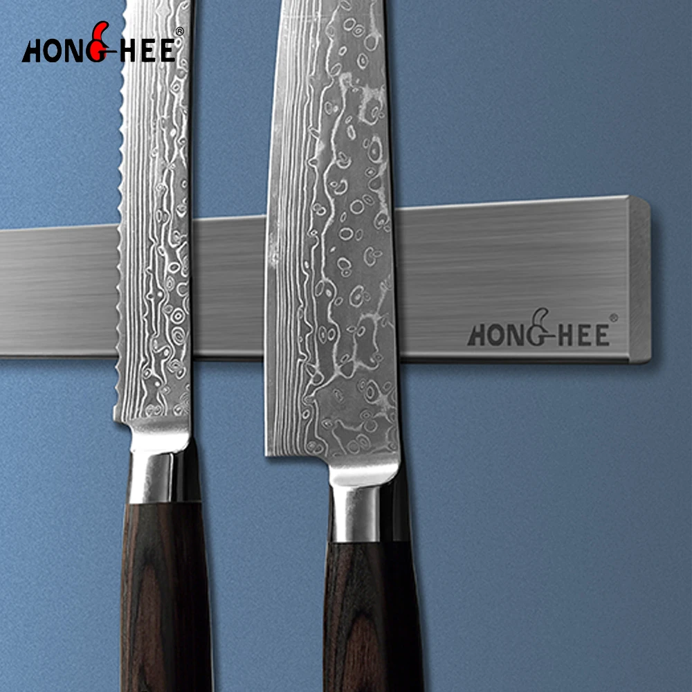 Powerful Magnet Stainless Steel Knife Hanger Strip Magnetic Knife Rack Strips Knife Holder Bar for Wall