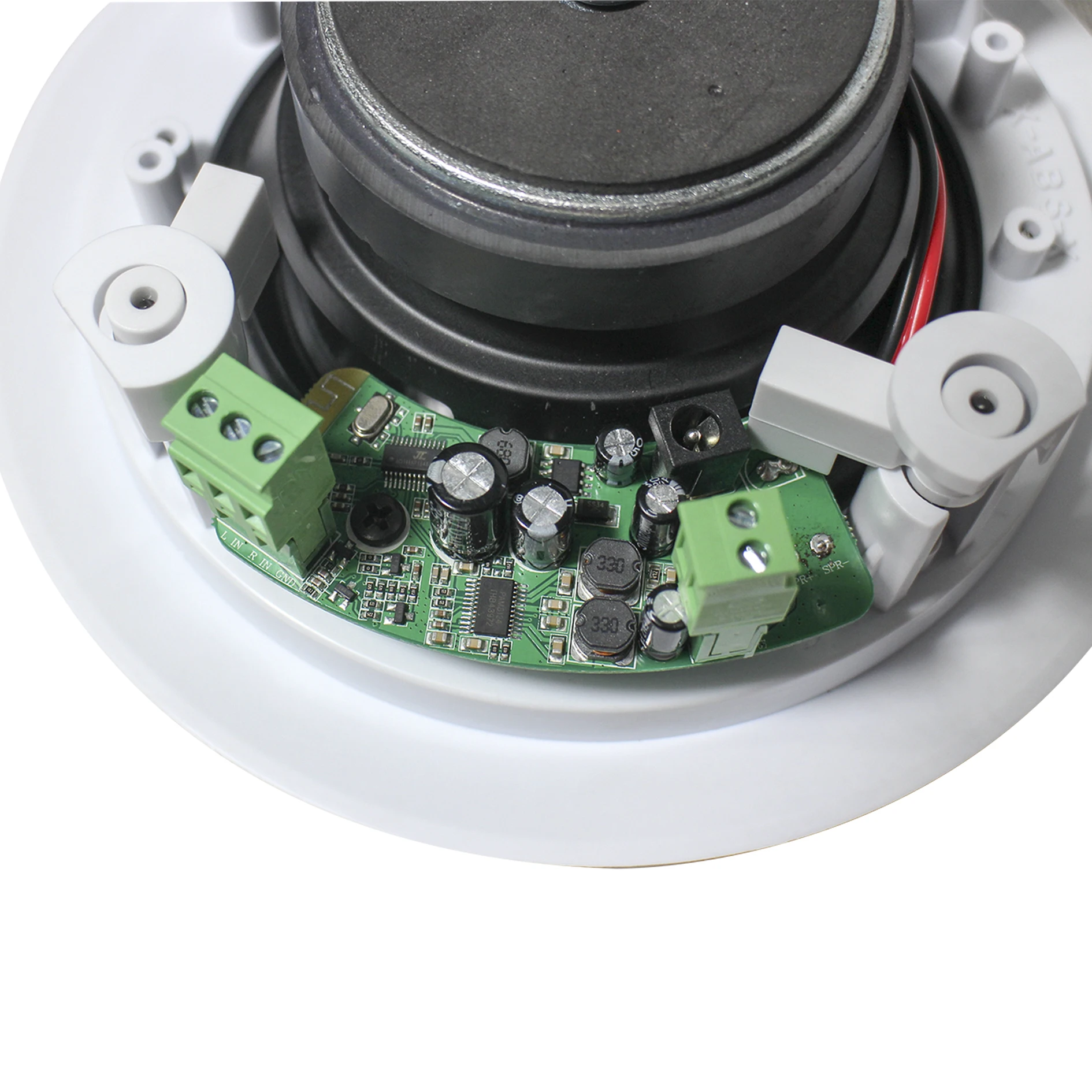 T 2*15W 8ohm Bluetooth Stereo Audio Ceiling Speaker with 5 Inch Subwoofer for Home Surround Sound ABS In-ceiling Speakers