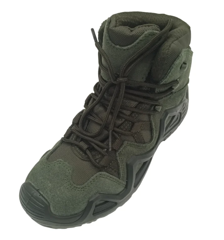 JDS Custom New Trend Green Out Door Solomon Columbia Leather Hiking Boots For Men