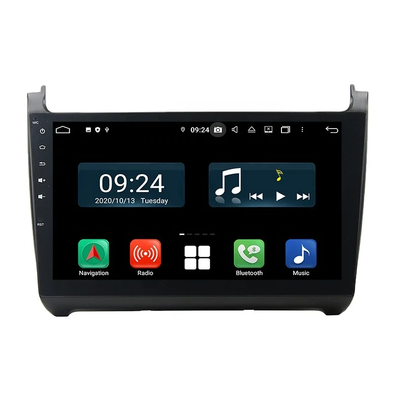 Автомобильный мультимедийный плеер 10 1 дюйма Android 0 4 + 128G Автомагнитола для VW POLO 2012-2015 с Carplay DSP 4G задняя камера